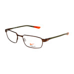 Men's 4274 246 Optical Frames // Satin Walnut + Total Orange