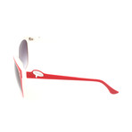 Love Moschino // Women's MO68103S 03S Sunglasses // Red + White