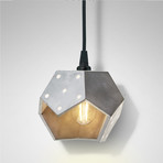 Modular Magnetic Pendant Lamp // Concrete + Wood (Duo)