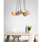 Modular Magnetic Pendant Lamp // Concrete + Wood (Duo)