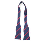 Brunello Cucinelli // Striped Silk Bow Tie // Oxford Blue + Red