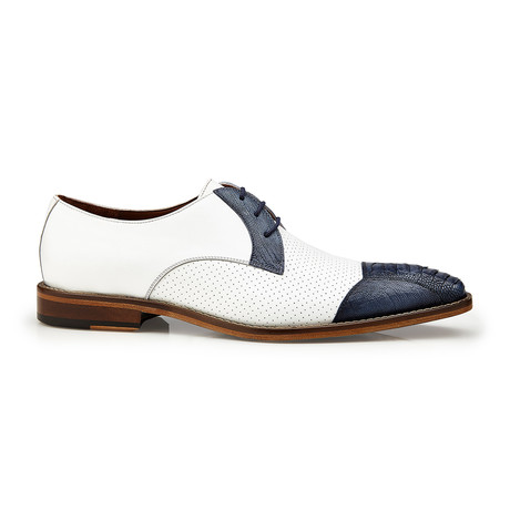 Monaco Dress Shoes // Blue Safari + White (US: 13)