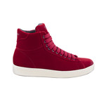 Men's "Russel" Velvet High Top Sneakers // Red (US: 10.5)