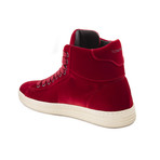 Men's "Russel" Velvet High Top Sneakers // Red (US: 8.5)