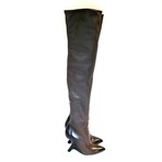 Women's Leather Knee High Boots // Taupe (US: 8)