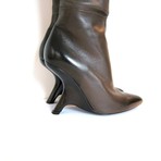 Women's Leather Knee High Boots // Taupe (US: 8)