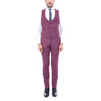Jackson 3-Piece Slim-Fit Suit // Burgundy (Euro: 50)
