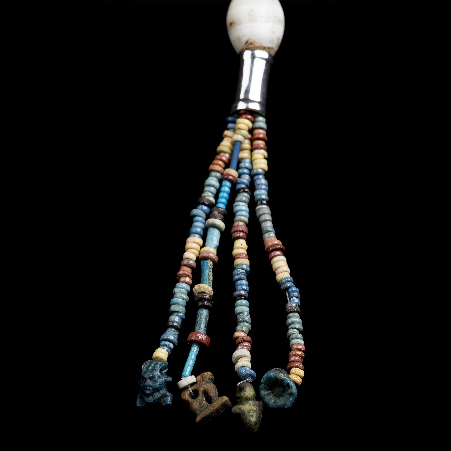 Egyptian Faience Necklace with Amulets // Late Period Egypt Ca. 712-343 ...