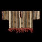 Complete Nazca Pre-Colombian Poncho With Red Fringe // Peru Ca. 200-600 CE