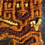 Proto-Nazca Pre-Columbian Textile with Anthropomorphic Figure // Peru Ca. 100 BCE - 200 CE
