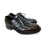 Studded Wing Tip Shoes // Brown (US: 8.5)