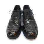 Studded Wing Tip Shoes // Brown (US: 7.5)