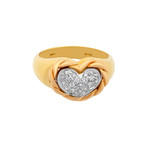 Estate 18k Gold Diamond Ring // Ring Size: 7