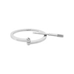 Vintage Cartier 18k White Gold Bypass Bangle