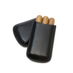 Tampa Fuego // Genuine Smooth Leather Cigar Case // Robusto (Burgundy)