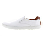 MT0531 // Leather Slip-On-Sneaker // White + Tan (Euro: 45)
