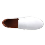 MT0531 // Leather Slip-On-Sneaker // White + Tan (Euro: 40)