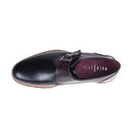 MT2269 // Buckle Shoe // Black + Bordeaux (Euro: 42)