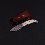 Handmade Damascus Folding Knife // 2777