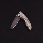 Handmade Damascus Folding Knife // 2778