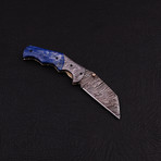 Handmade Damascus Folding Knife // 2779