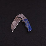 Handmade Damascus Folding Knife // 2779