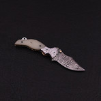 Handmade Damascus Folding Knife // 2782