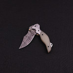 Handmade Damascus Folding Knife // 2782