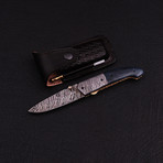 Handmade Damascus Folding Knife // 2783