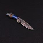 Handmade Damascus Folding Knife // 2784