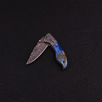 Handmade Damascus Folding Knife // 2784