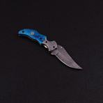 Handmade Damascus Folding Knife // 2785