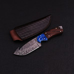 Damascus Guthook Skinner Knife // HK0320