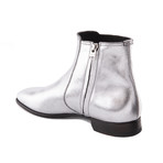 Men's Chelsea Argento Leather Ankle Boots // Silver (US: 7)