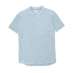 Baseball Short-Sleeve Polo Henley // Light Blue (S)