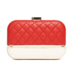 Quilted Leather // Ivory + Red