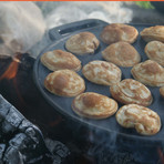 Dutch Mini Pancake Poffertjes Pan W/ Recipe