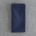 Ancon Pocket Square // Navy + Light Blue