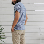 Monterosso // Indigo Blue + White Stripes (Small (Skinny))