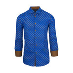 Elton Casual Long-Sleeve Button-Down Shirt // Royal (3XL)