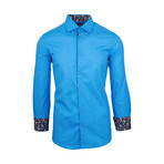 Mark Casual Long-Sleeve Button-Down Shirt // Blue (2XL)