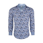 Daren Casual Long-Sleeve Button-Down Shirt // Blue (XL)