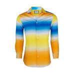 Bernardo Casual Long-Sleeve Button-Down Shirt // Yellow (2XL)