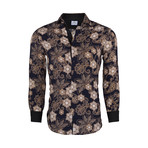 Percy Casual Long-Sleeve Button-Down Shirt // Navy (XL)