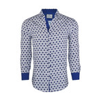 Caleb Casual Long-Sleeve Button-Down Shirt // White (XL)