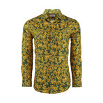Anthony Casual Long-Sleeve Button-Down Shirt // Green (S)