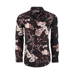 Merrill Casual Long-Sleeve Button-Down Shirt // Black (XL)
