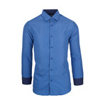 Christopher Casual Long-Sleeve Button-Down Shirt // Blue (2XL)