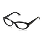 Gucci // Women's GG3566-W6Z 52 Optical Frames // Black + Gold Diamond