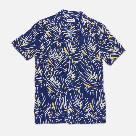 Jungle Camp Collar Shirt // Blue (XS)